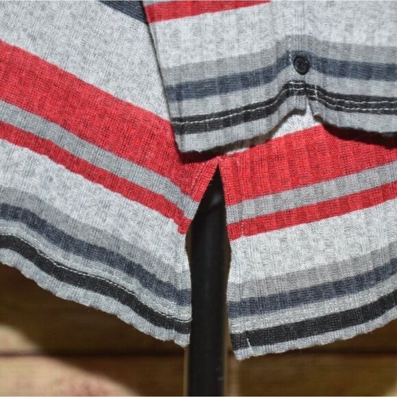 Alfred Dunner Women's 2X Striped Ribbed 3/4 Sleeve Knit Top Shirt Beaded V-Neck - Picture 7 of 12